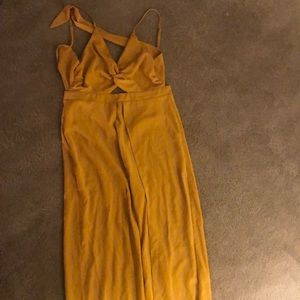 Yellow Cut-Out Jumpsuit